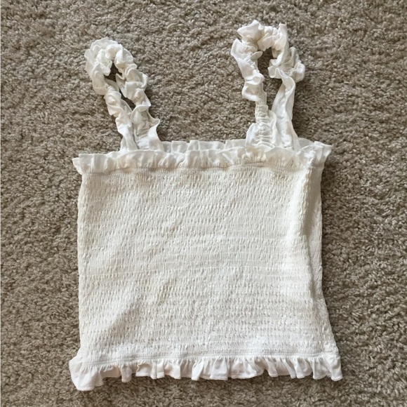 White Ruffle crop top - Picture 1 of 2